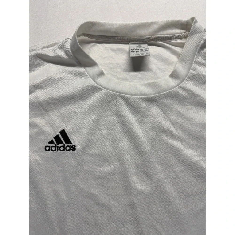 Adidas T Shirt Mens‎ 2XL White Climalite Moisture Wicking Gym Training Running